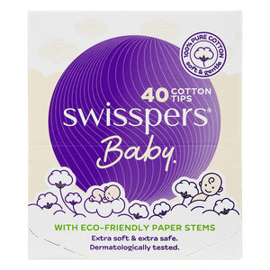 Swisspers Baby Cotton Tips Paper Stems 40 Pack SC0057
