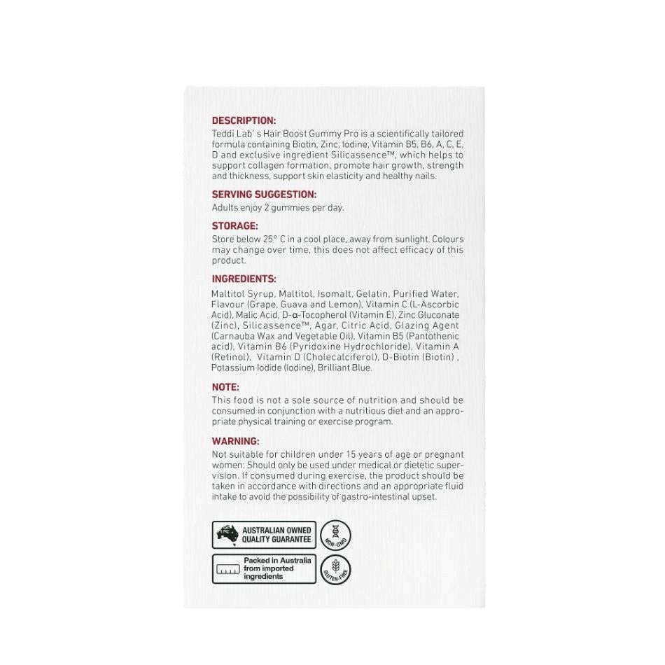 Teddi Lab Hair Boost Gummy 60's TL0001