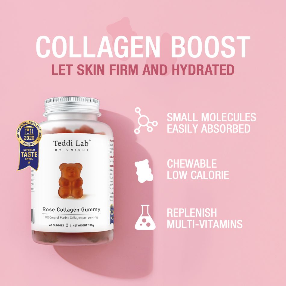 Teddi Lab Rose Collagen Gummy 60's TL0003