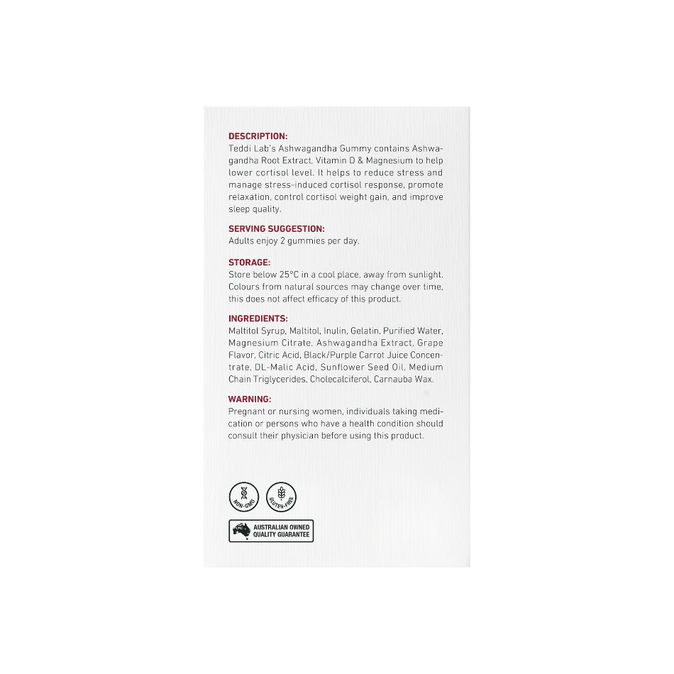 Teddi Lab Ashwagandha Gummy 60's TL0010