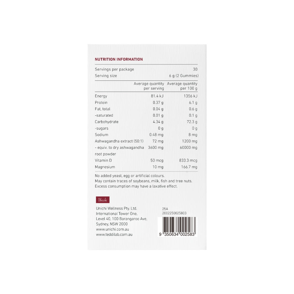 Teddi Lab Ashwagandha Gummy 60's TL0010