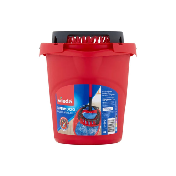 Vileda Supermocio Power Press Bucket VA0012, red