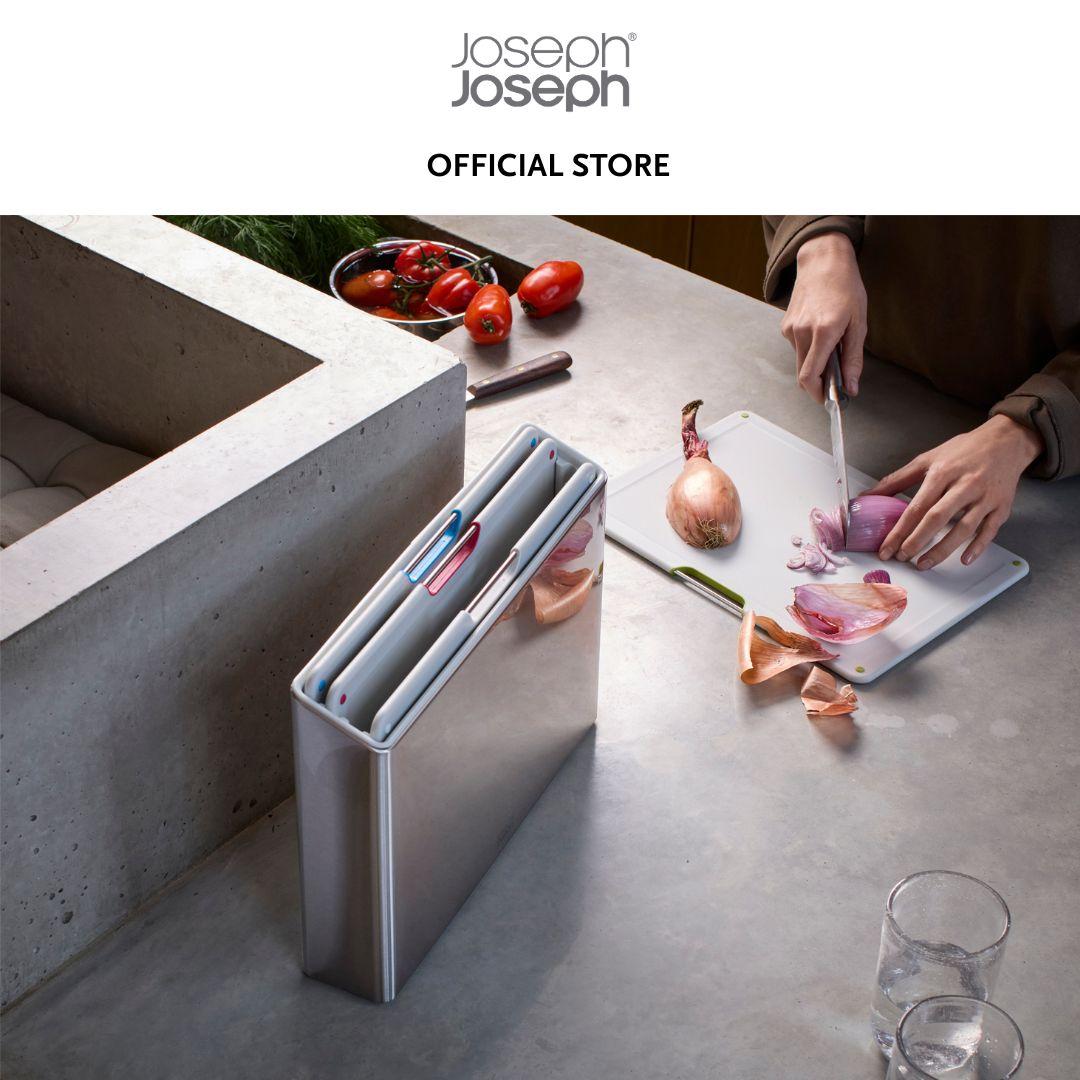 Joseph Jospeh Folio Steel 4-piece Stone Chopping Board Set With Stainless-Steel Case JJ0142