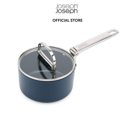 Joseph Joseph Space Folding Handle Ceramic Non-stick 15cm Blue Saucepan & Lid JJ0147