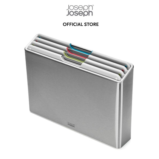 Joseph Jospeh Folio Steel 4-piece Stone Chopping Board Set With Stainless-Steel Case JJ0142