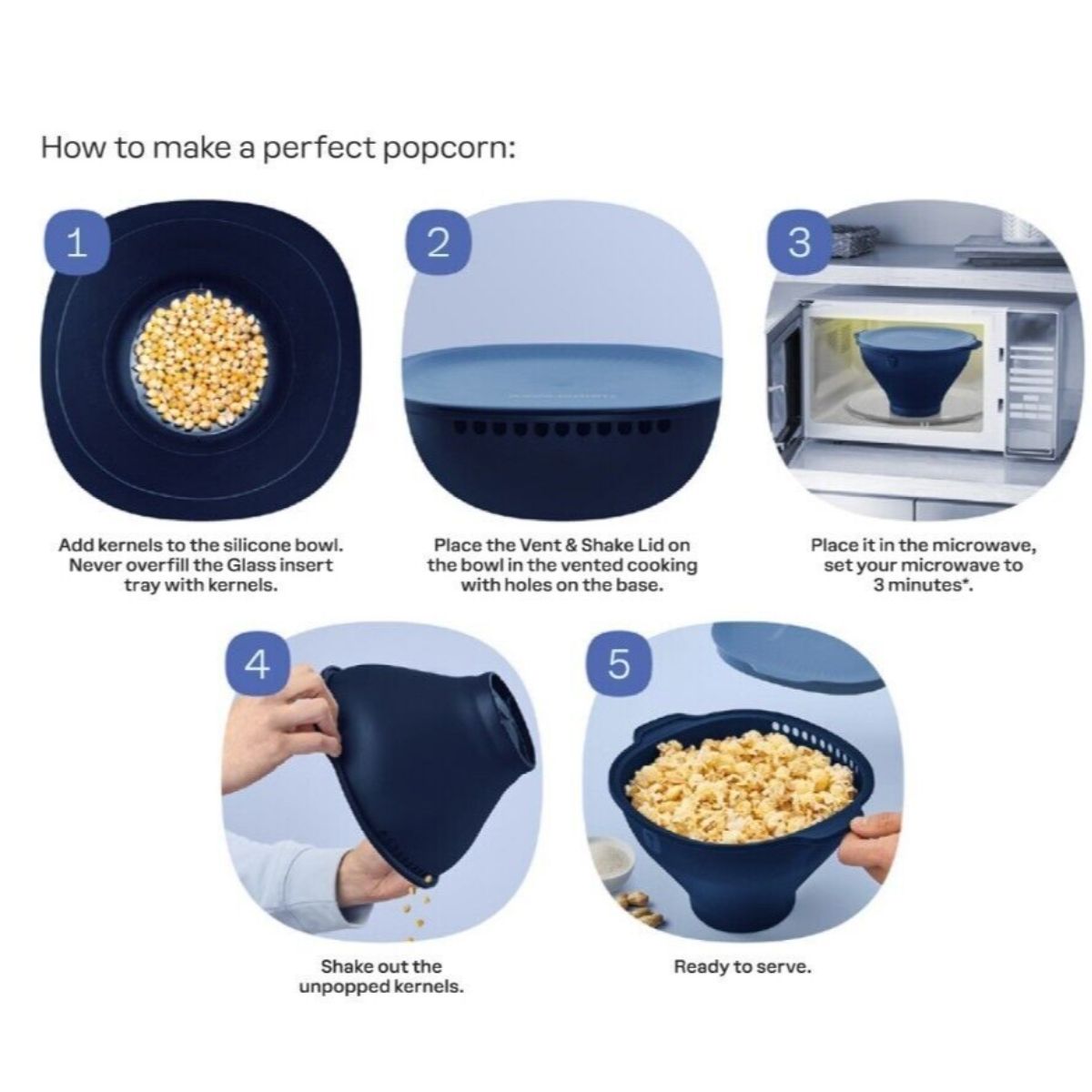 Tupperware WOW Pop Microwave Popcorn Maker | All-in-1 Popper TP0052