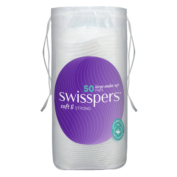 Swisspers Soft & Strong Large Cotton Makeup Pads (50’s/pack) SC0044