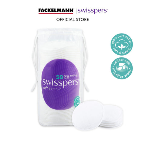 Swisspers Soft & Strong Large Cotton Makeup Pads (50’s/pack) SC0044