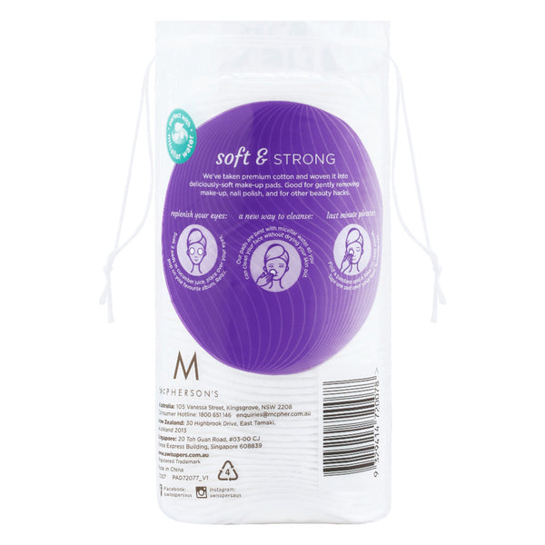 Swisspers Soft & Strong Large Cotton Makeup Pads (50’s/pack) SC0044