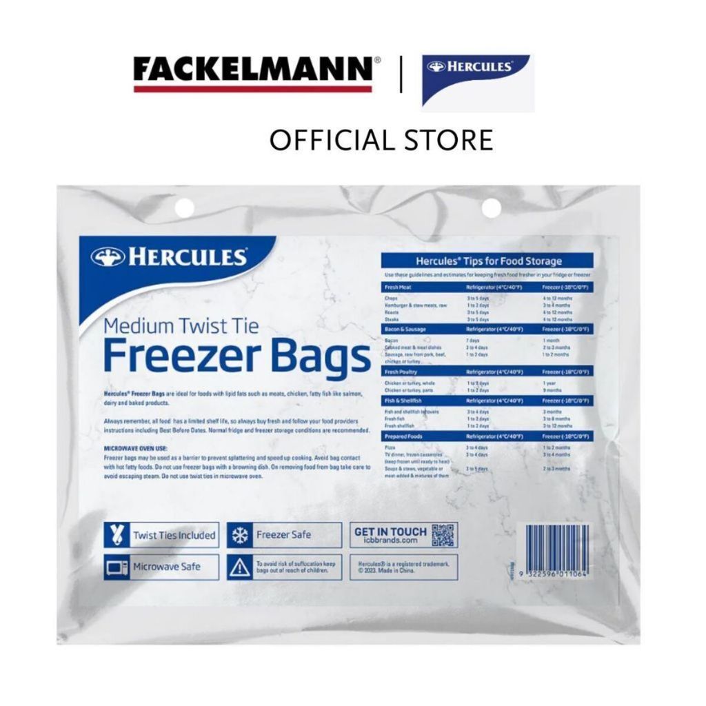 Hercules Tear-Off Freezer Bags Medium 80 Pack HC0016