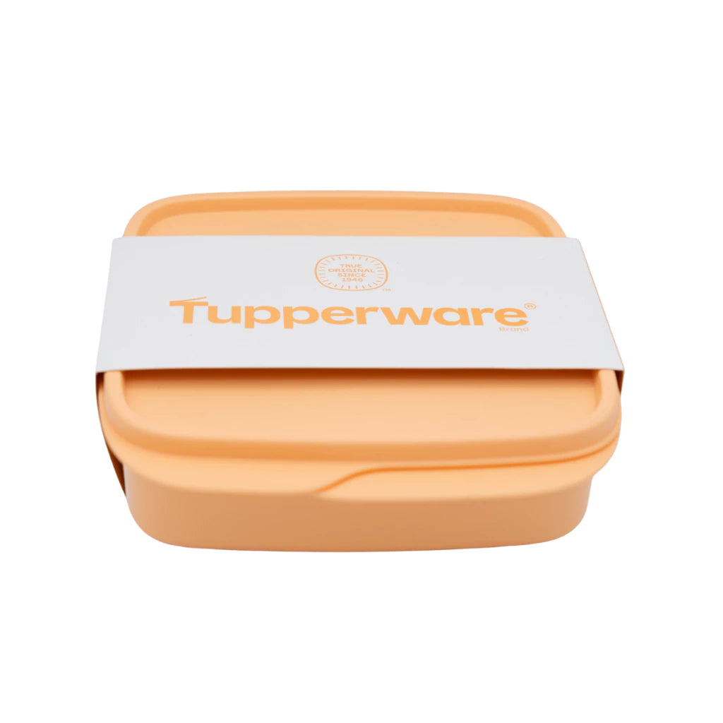 Tupperware Square Divided Lunch Box (550ml, Peach) TP0027