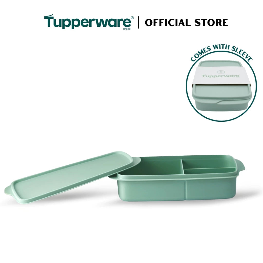 Tupperware Rectangular Boxes Tupperware Rectangular Divided Lunch Box (1L, Sage) TP0024 – Fackelmann ...