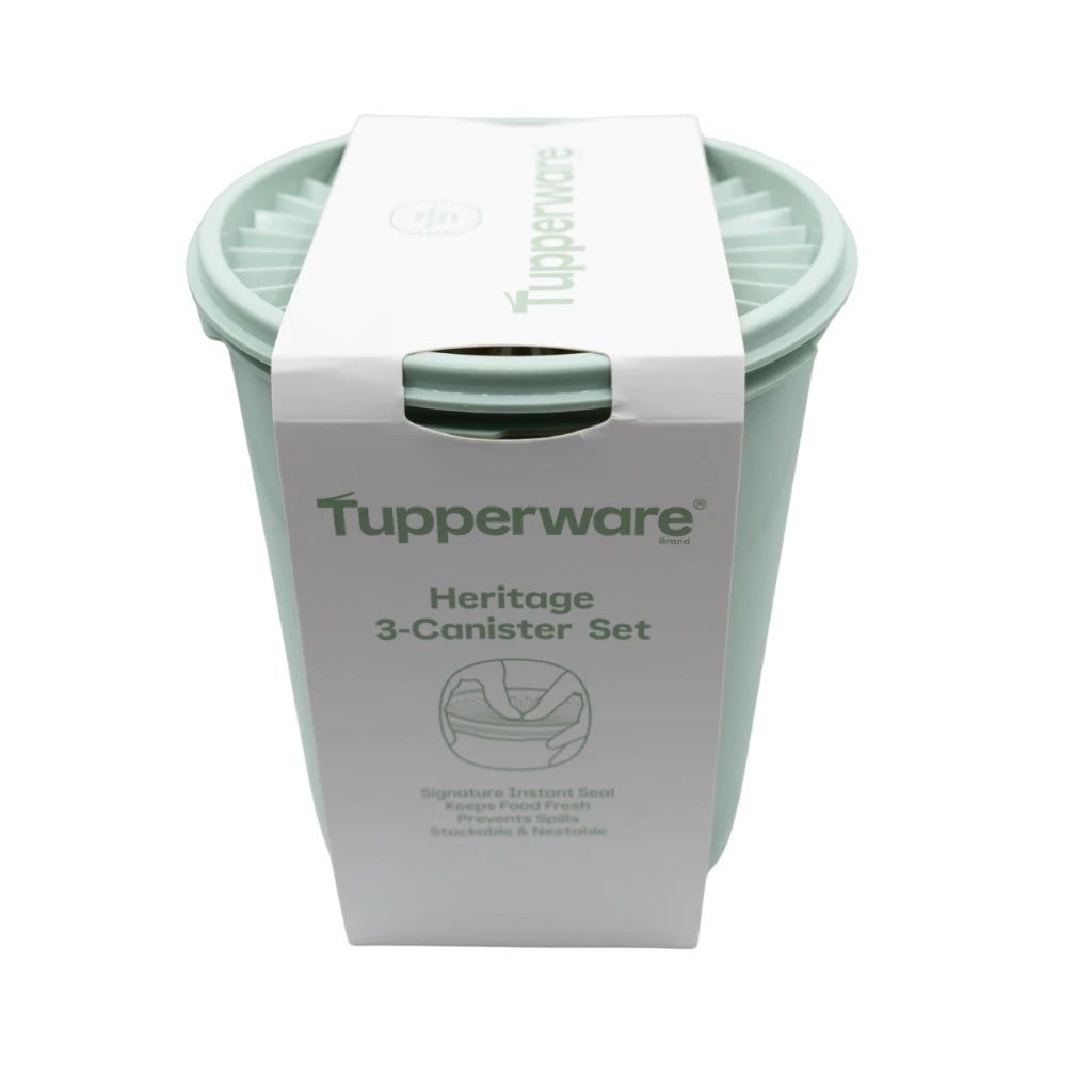 Tupperware Heritage 3pcs Canister Set (1x1.2L/1x1.8L/1x2.7L) TP0013