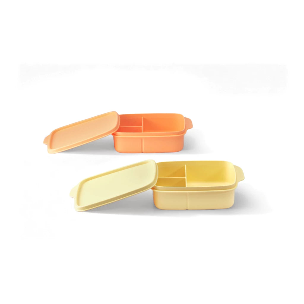 Tupperware Square Divided Lunch Box (550ml, Peach) TP0027