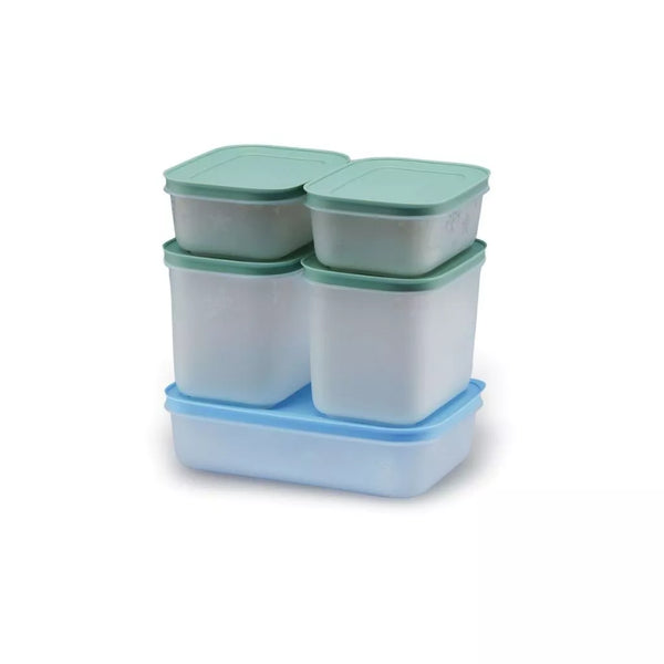 Tupperware Freezable 5pcs Container Set (2x450ml/1x1L/2x1.1L) TP0001