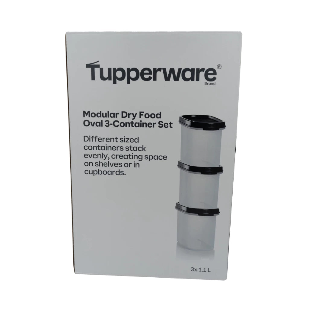 Tupperware Oval Modular Dry Food 3pcs Container Set (3x1.1L) TP0008