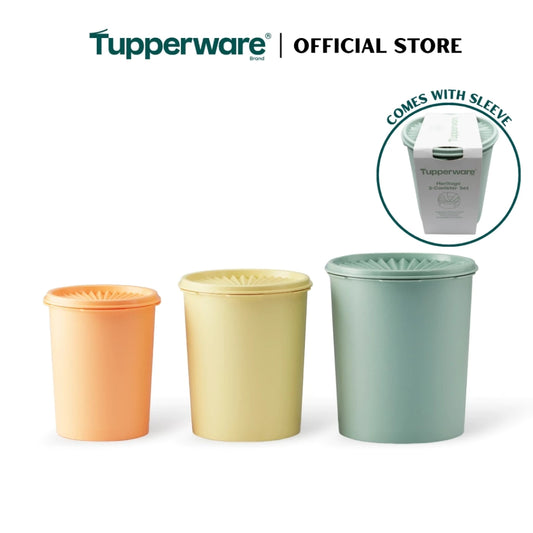 Tupperware Heritage 3pcs Canister Set (1x1.2L/1x1.8L/1x2.7L) TP0013