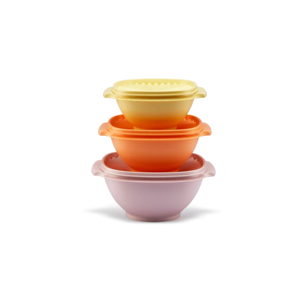 Tupperware Heritage 3pcs Bowl Set (1x860ml/1x1.3L /1x1.9L) TP0016