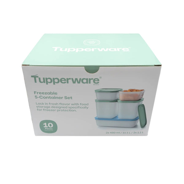 Tupperware Freezable 5pcs Container Set (2x450ml/1x1L/2x1.1L) TP0001