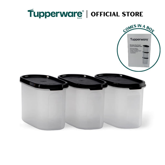 Tupperware Oval Modular Dry Food 3pcs Container Set (3x1.1L) TP0008