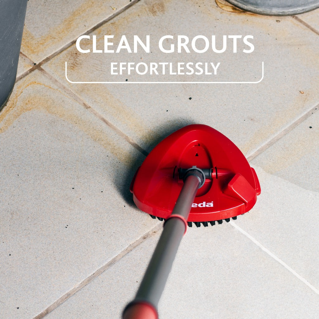 Vileda Turbo Mop Scrub Brush attachment, hard bristle cleaning brush for kitchen, shower, outdoor usage