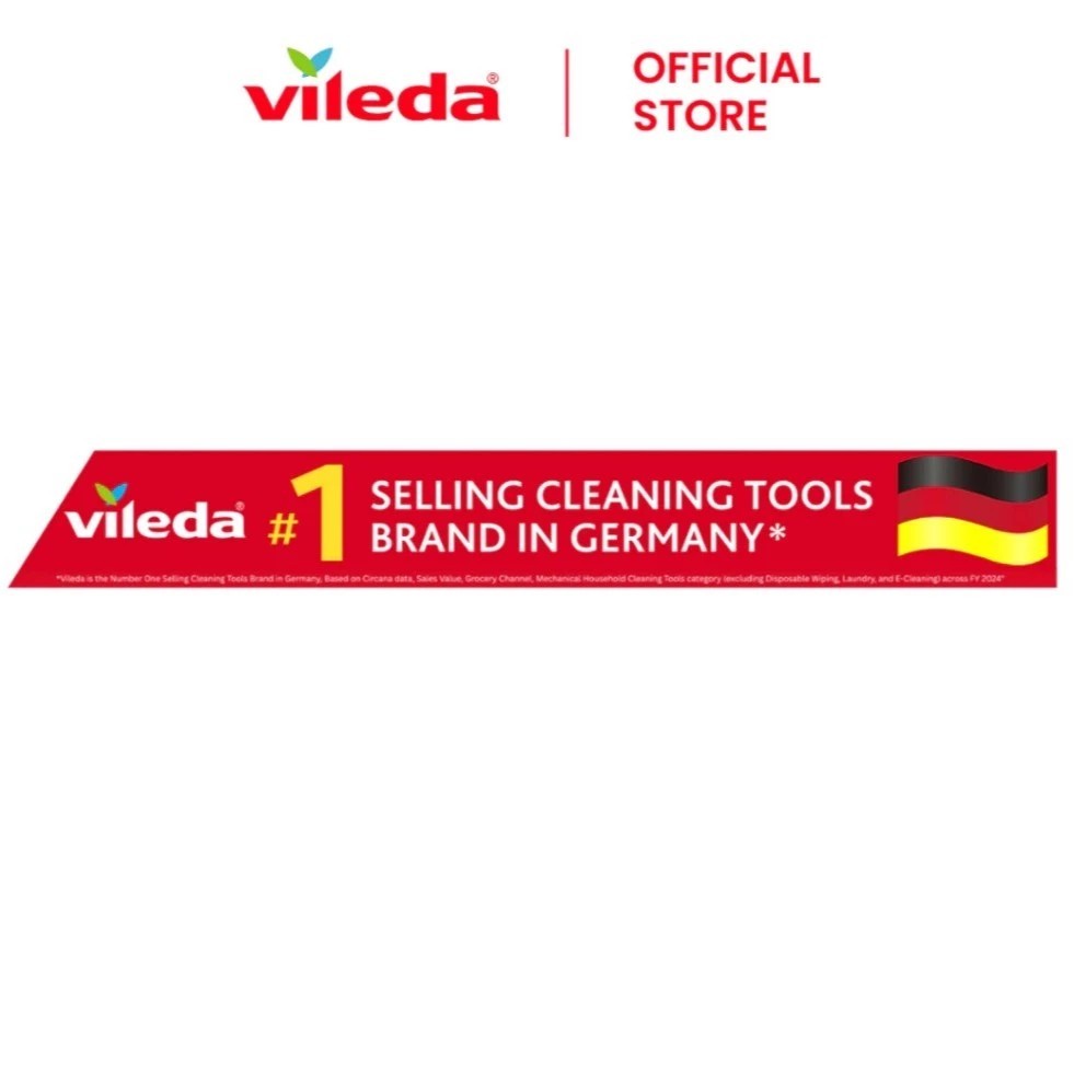 Vileda Turbo Mop Scrub Brush attachment, hard bristle cleaning brush for kitchen, shower, outdoor usage