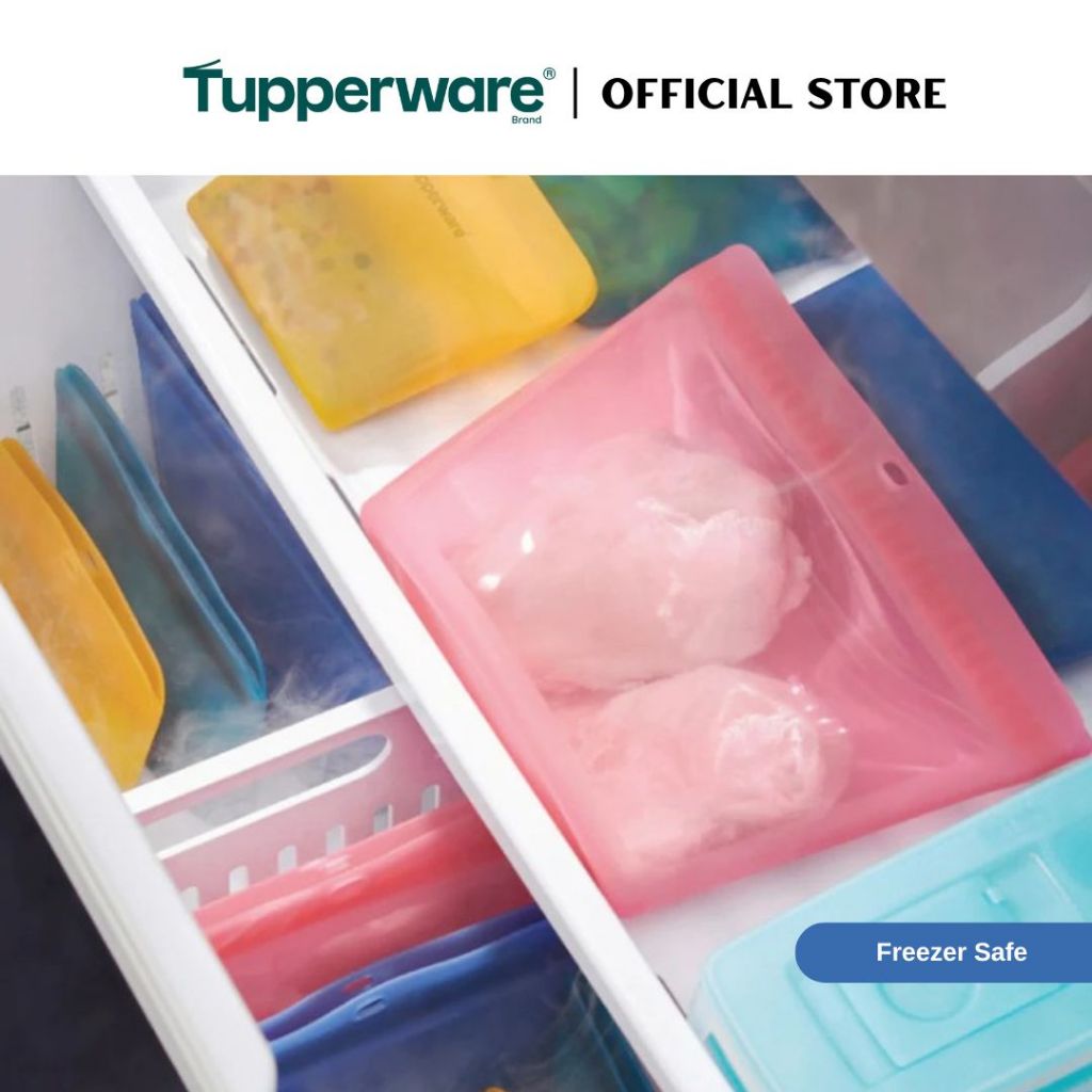 Tupperware Ultimate Silicone Slim Bag (300ml) Mini TP0045 (Freezer & Microwave Safe) BPA-free Leak Proof Food Container