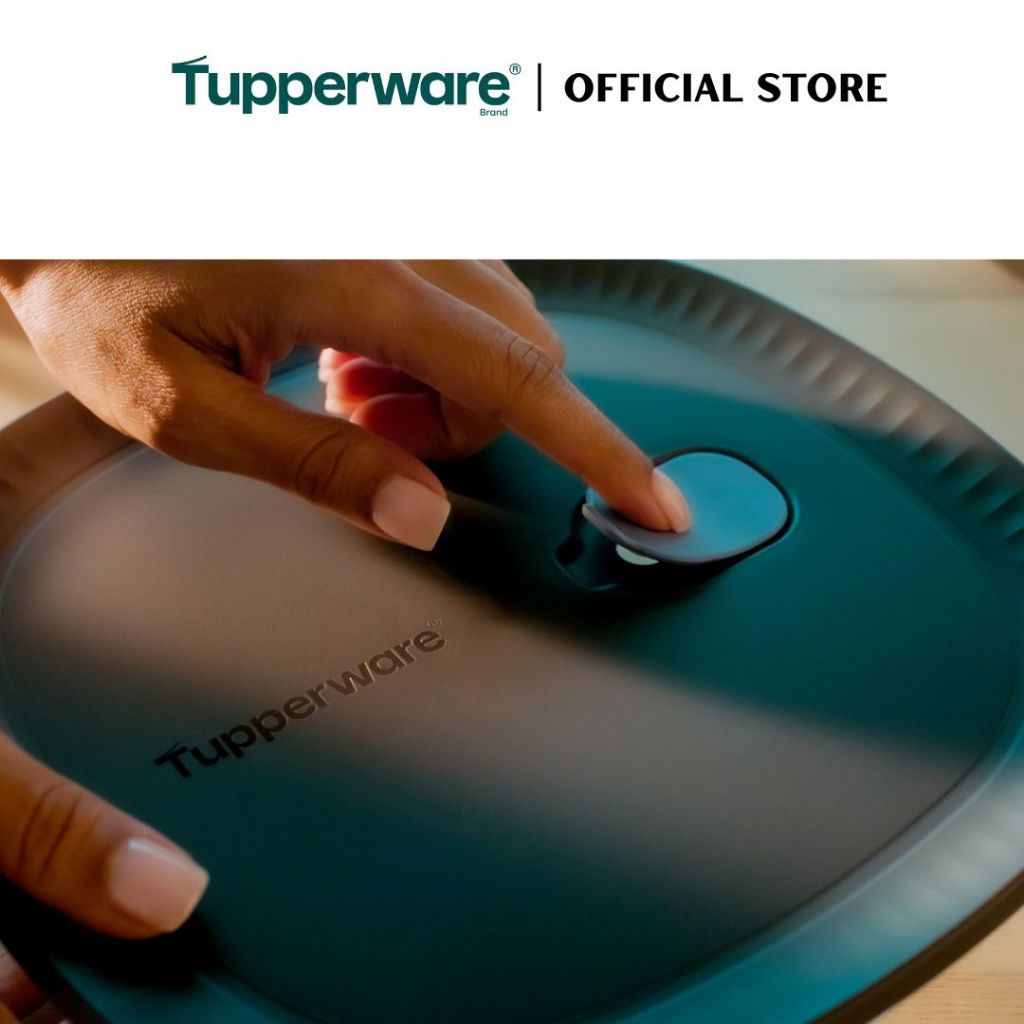 Tupperware Voila™ Glass Collection 1.6L Square (Mineral Blue) TP0038 Microwave & Freezer Safe