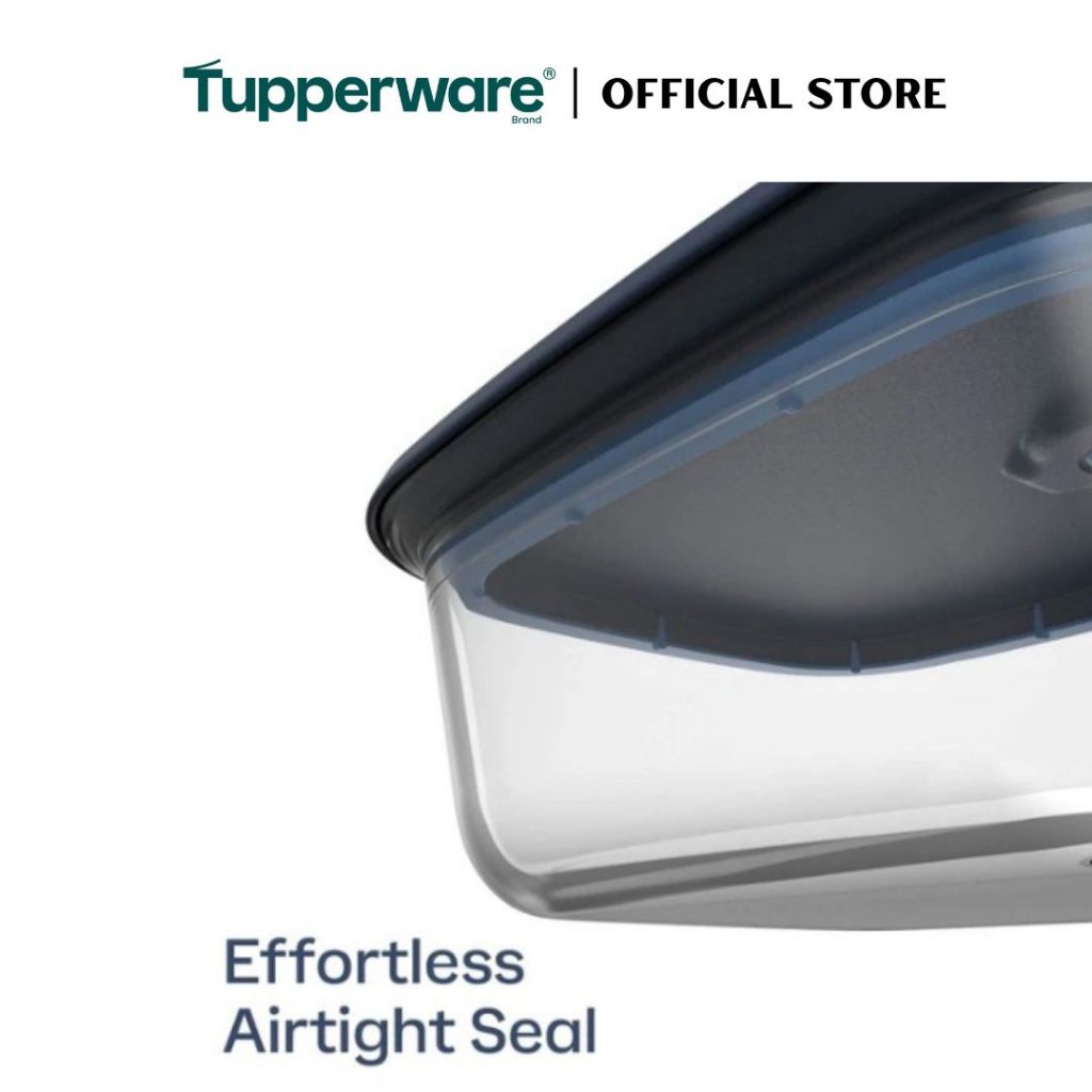Tupperware Voila™ Glass Collection 650ml Rectangular (Mineral Blue) TP0042 Microwave & Freezer Safe