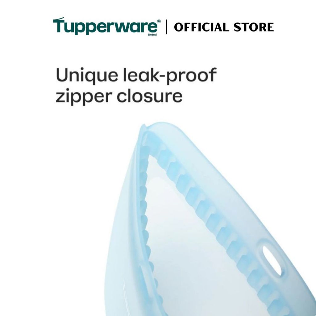 Tupperware Ultimate Silicone Slim Bag (300ml) Mini TP0045 (Freezer & Microwave Safe) BPA-free Leak Proof Food Container