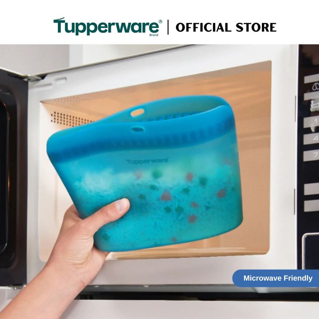 Tupperware Silicone Stand-Up Bag (1L) Medium TP0049 (Freezer & Microwave Safe) Leak Proof Food Container