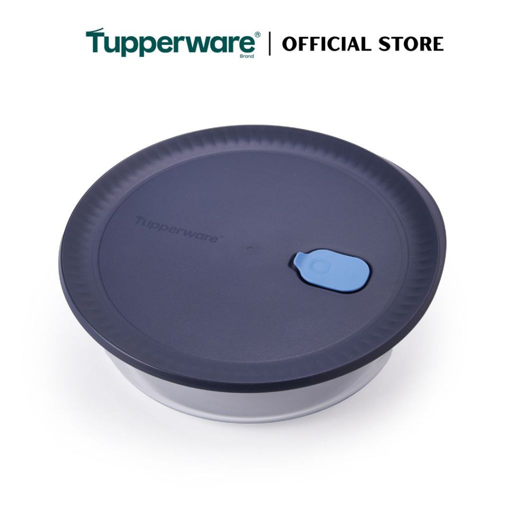 Tupperware Voila™ Glass Collection 1.7L Round (Mineral Blue) TP0039 Microwave & Freezer Safe