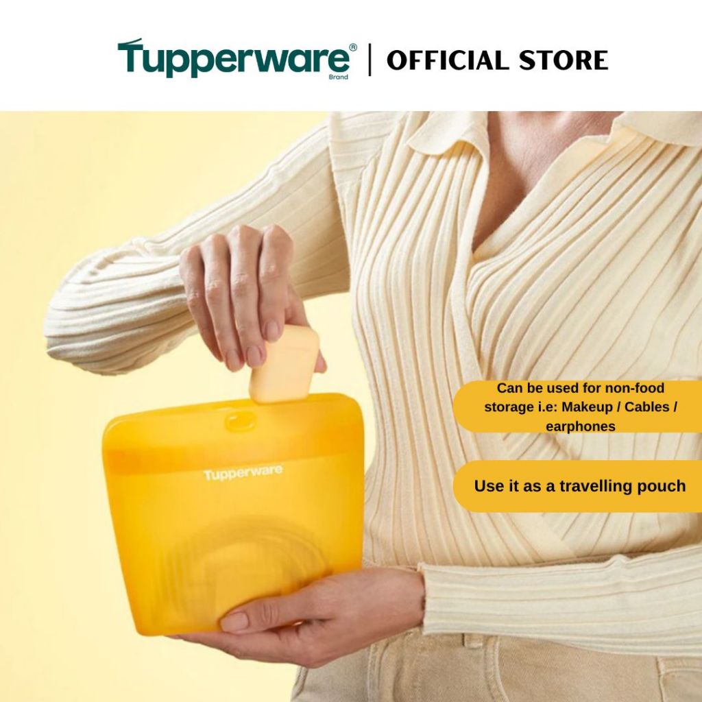 Tupperware Silicone Stand-Up Bag (540ml) Small TP0048 (Freezer & Microwave Safe) Leak Proof Food Container