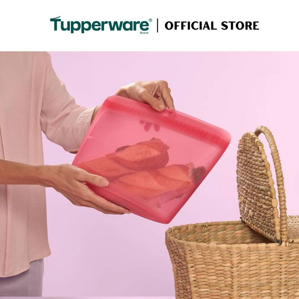 Tupperware Silicone Stand-Up Bag (2.9L) Extra Large TP0051 (Freezer & Microwave Safe) Leak Proof Food Container