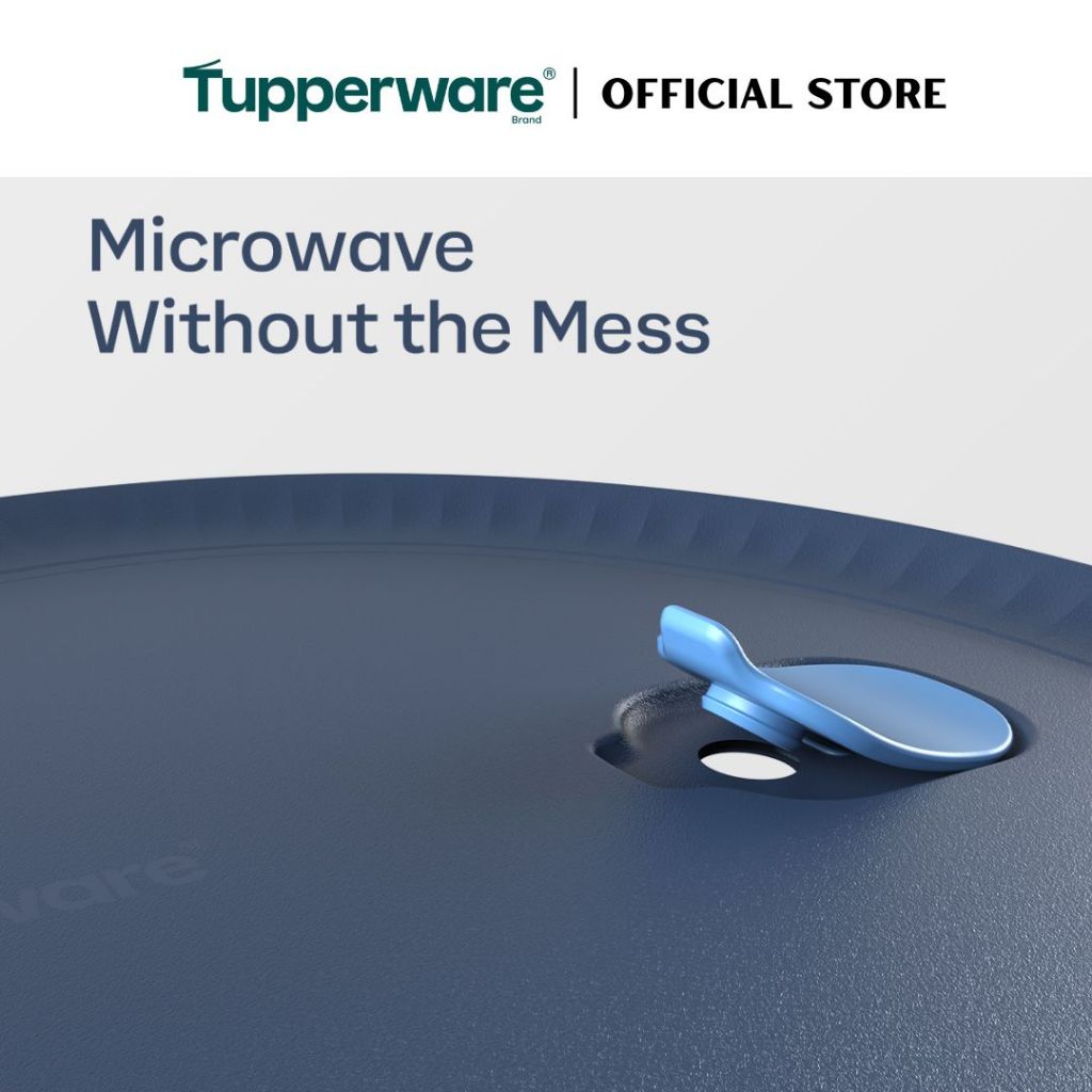 Tupperware Voila™ Glass Collection 1.7L Round (Mineral Blue) TP0039 Microwave & Freezer Safe