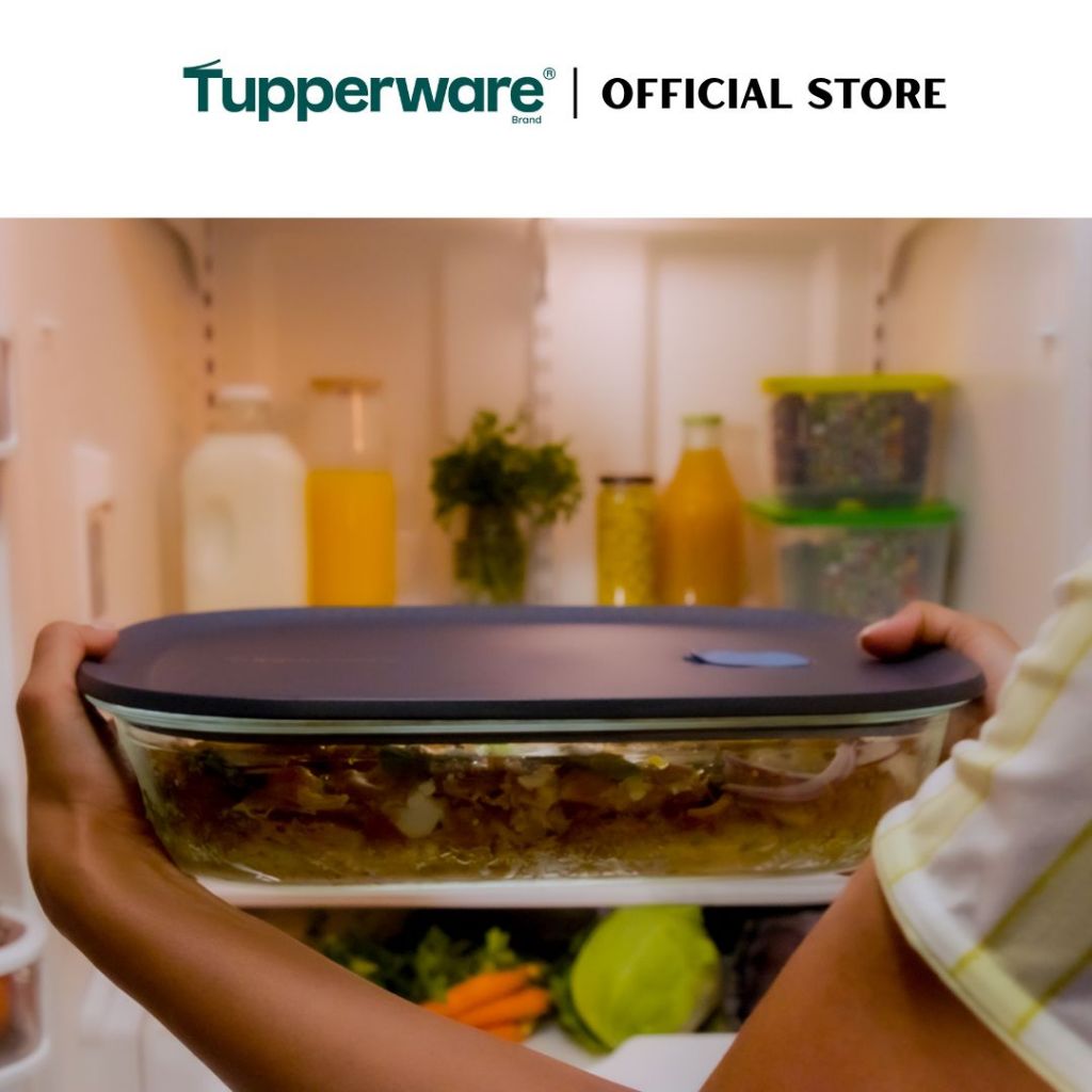 Tupperware Voila™ Glass Collection 3L Rectangular (Mineral Blue) TP0040 Microwave & Freezer Safe