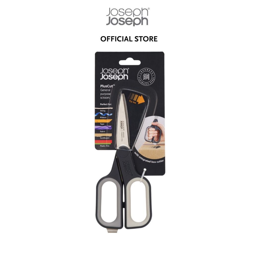 Joseph Joseph PlusCut™ Grey Scissors with Integrated Box Cutter JJ0015