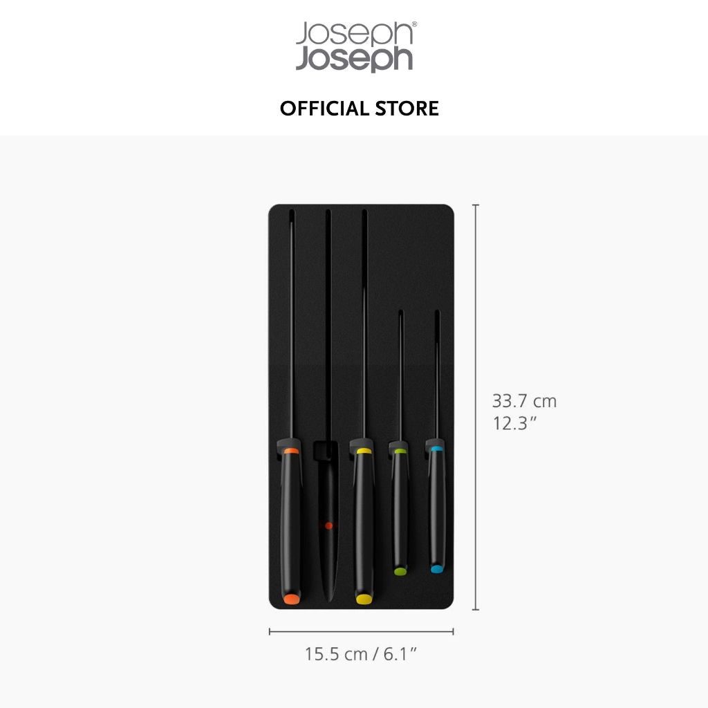 Joseph Joseph Elevate™ Store 5-piece Multicolour Knife Set with In-drawer Storage Tray JJ0064