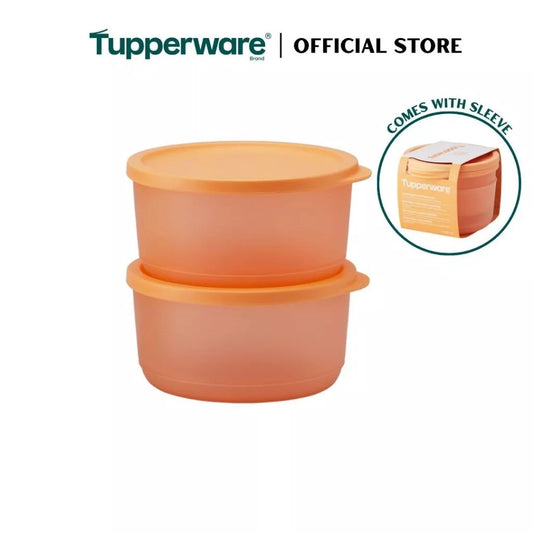 Tupperware 2pcs Stacking Square Food Storage containers (530ml) TP0033