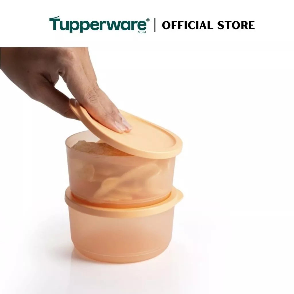 Tupperware 2pcs Stacking Square Food Storage containers (530ml) TP0033