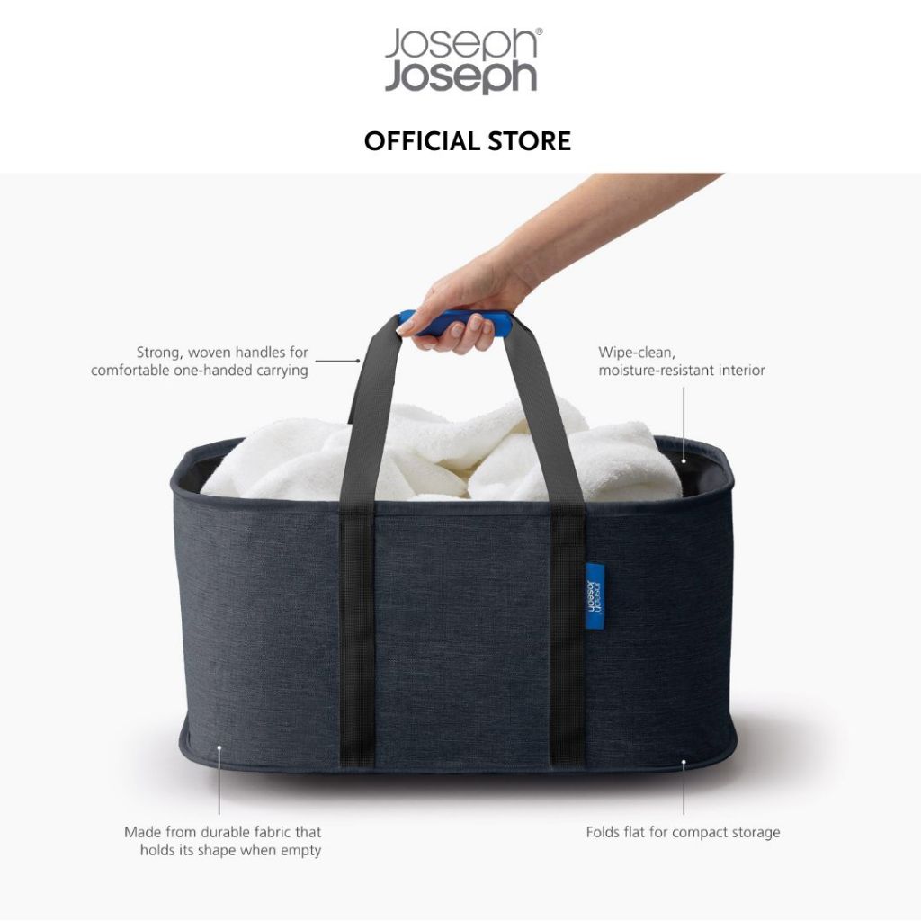 Joseph Joseph Hold-All™ Black or Ecru Collapsible 35L Laundry Basket JJ0070 JJ0071