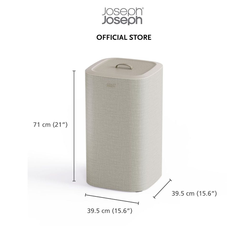 Joseph Joseph Tota One 60L or 90L Laundry Basket JJ0065 JJ0068 JJ0069 (Ecru / Black)