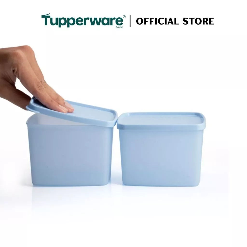 Tupperware 2pcs Stacking Square Food Storage containers (800ml) TP0032