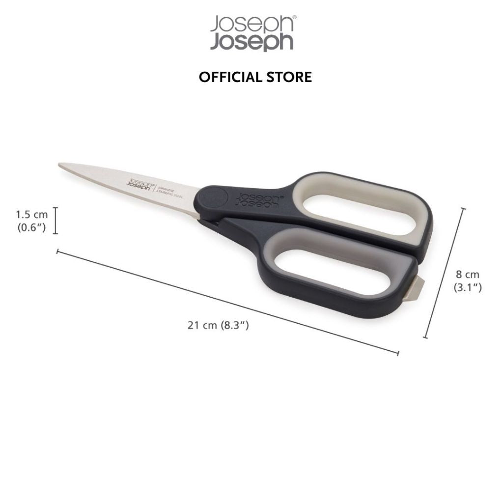 Joseph Joseph PlusCut™ Grey Scissors with Integrated Box Cutter JJ0015