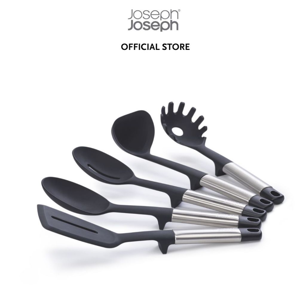 Joseph Joseph Elevate™ Stainless-steel Silicone 5-piece Utensils Carousel Set JJ0073 spaghetti claw soup ladle