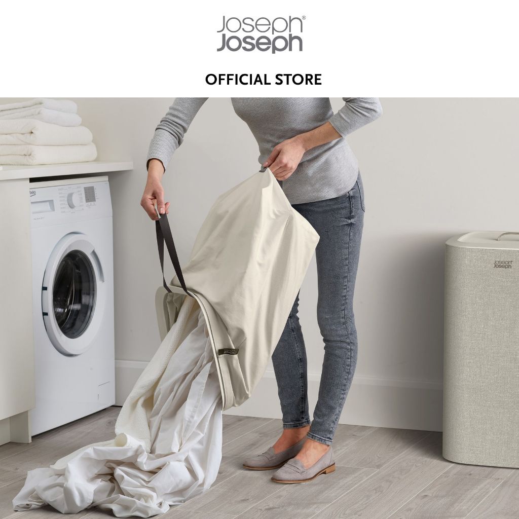 Joseph Joseph Tota One 60L or 90L Laundry Basket JJ0065 JJ0068 JJ0069 (Ecru / Black)