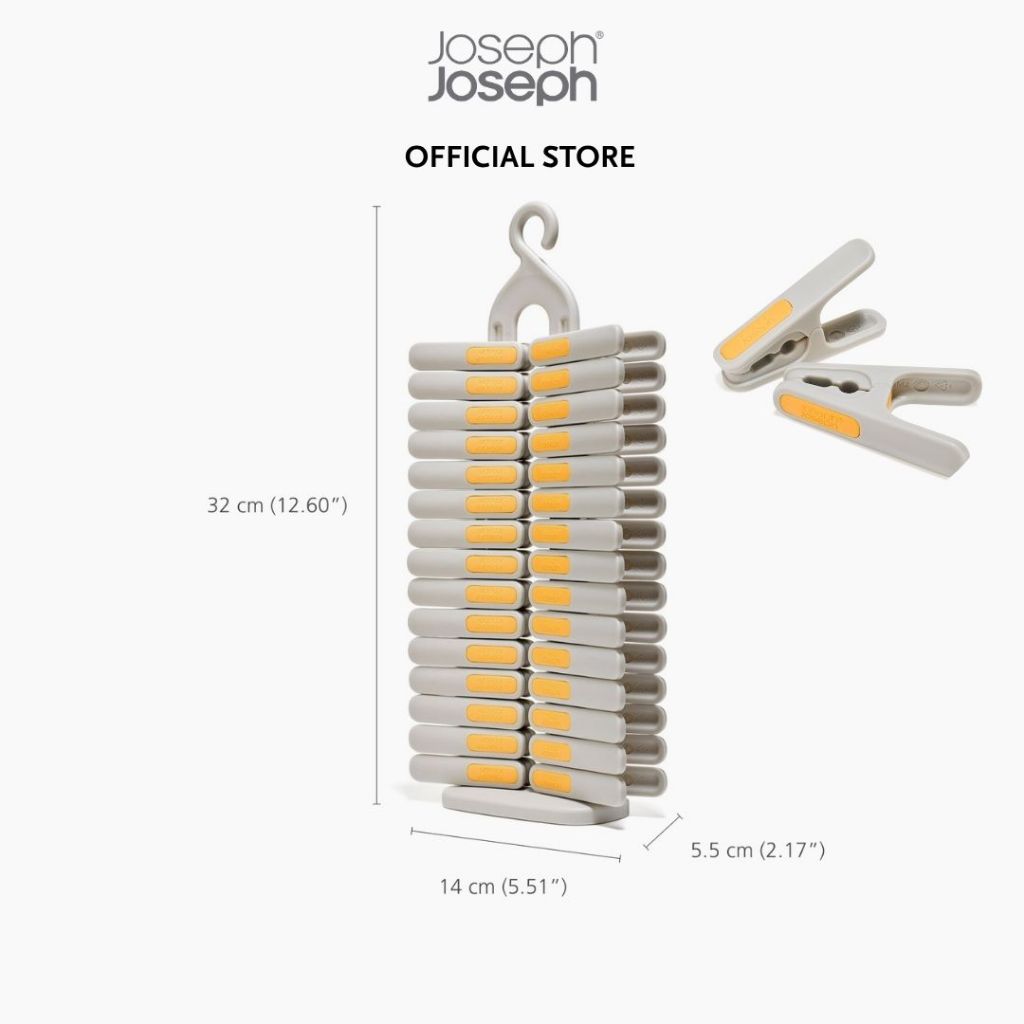 Joseph Joseph PegStore™ 30-Piece Clothes Peg Set With Storage Stand JJ0022 Laundry Hooks Laundry Clips