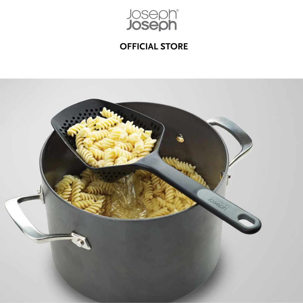 Joseph Joseph Scoop™ Plus Black Colander Pasta Strainer Noodle Stainer JJ0055 Dishwasher Safe