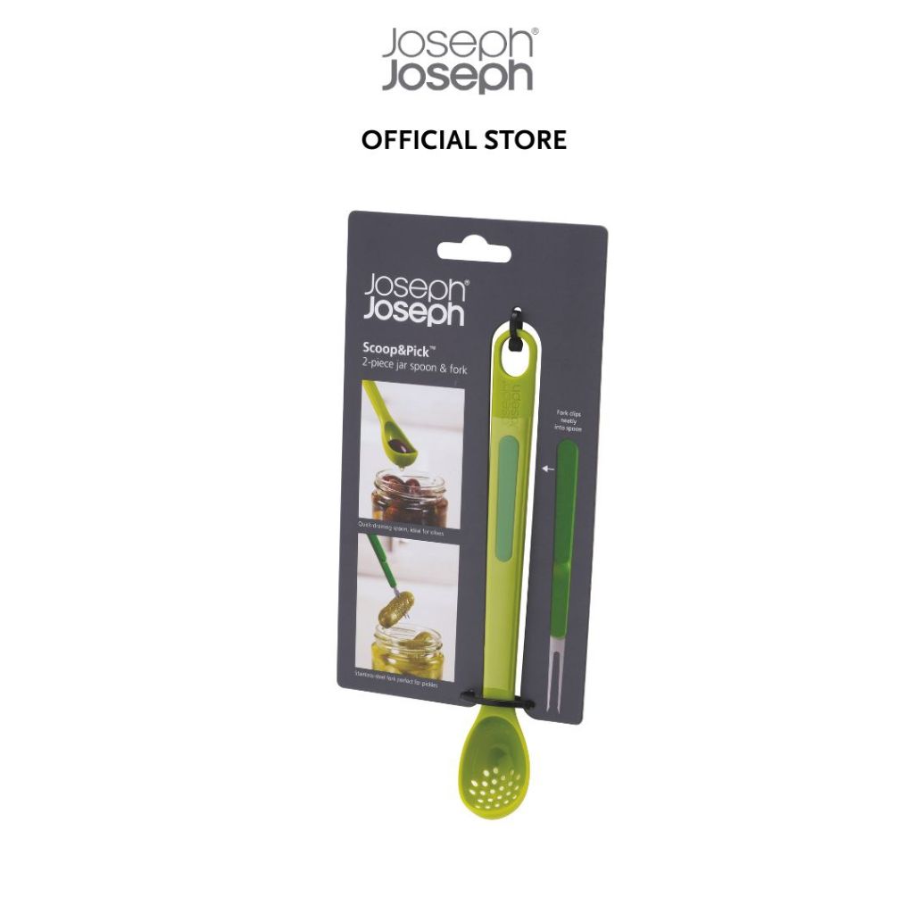 Joseph Joseph Scoop&Pick™ 2-piece Green Antipasti Set JJ0056 Scoop Olives Pickles Dishwasher Safe BPA-Free