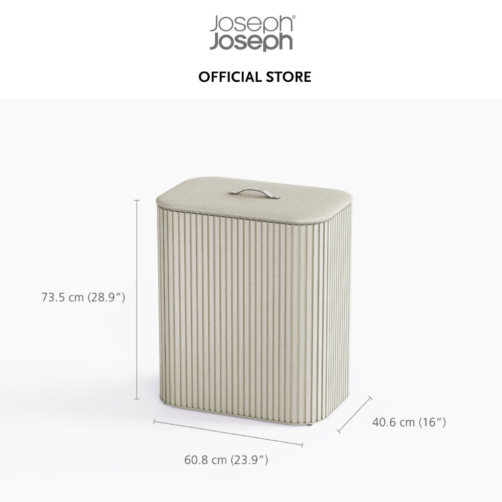 Joseph Joseph Tota One 60L or 90L Laundry Basket JJ0065 JJ0068 JJ0069 (Ecru / Black)